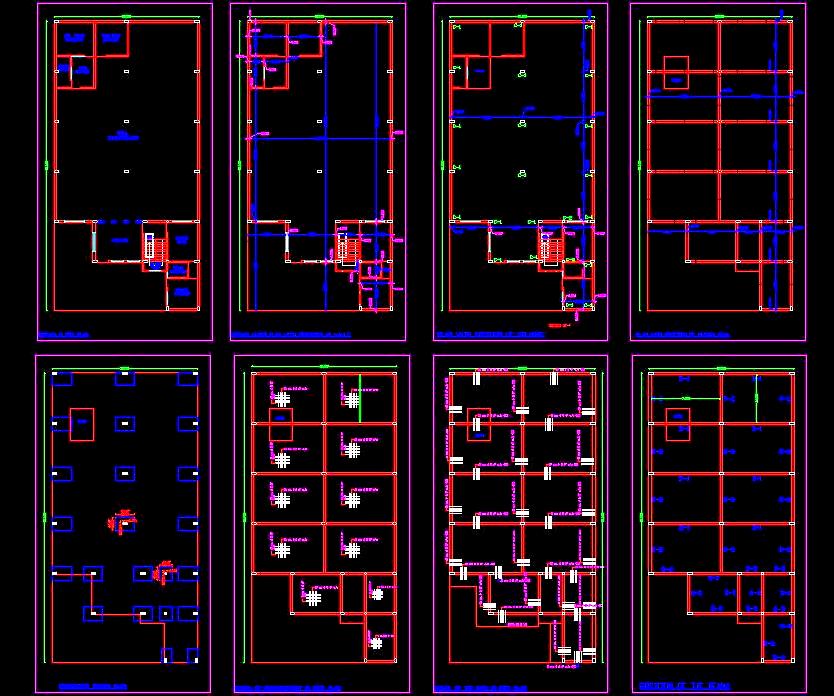 Banquet Hall Structure Detail and Layout in AutoCAD